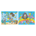 Grafix glitterpuzzel set zeemeermin, 2x24st.