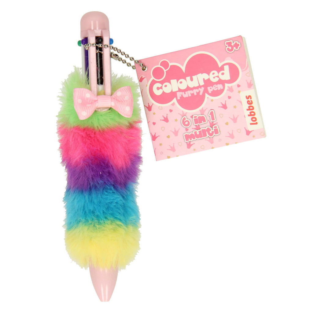 Grafix - Grafix Meerkleurenpen fluffy regenboog