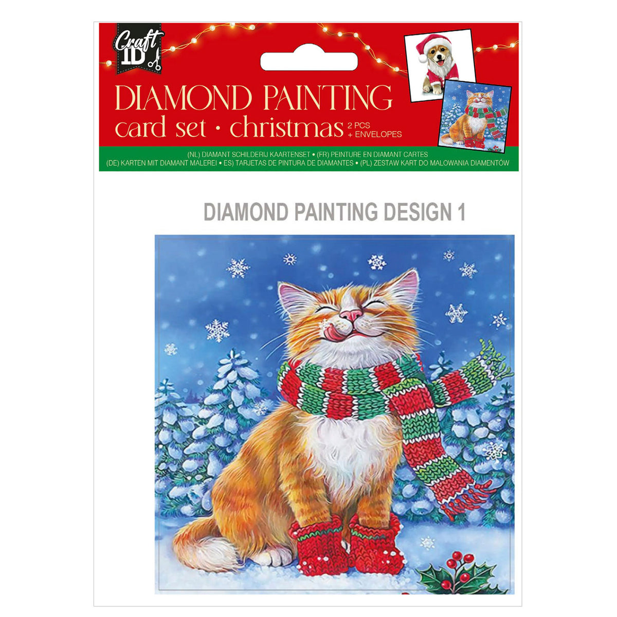 Grafix - Grafix Maak je eigen kerstkaarten diamond painting 2st.