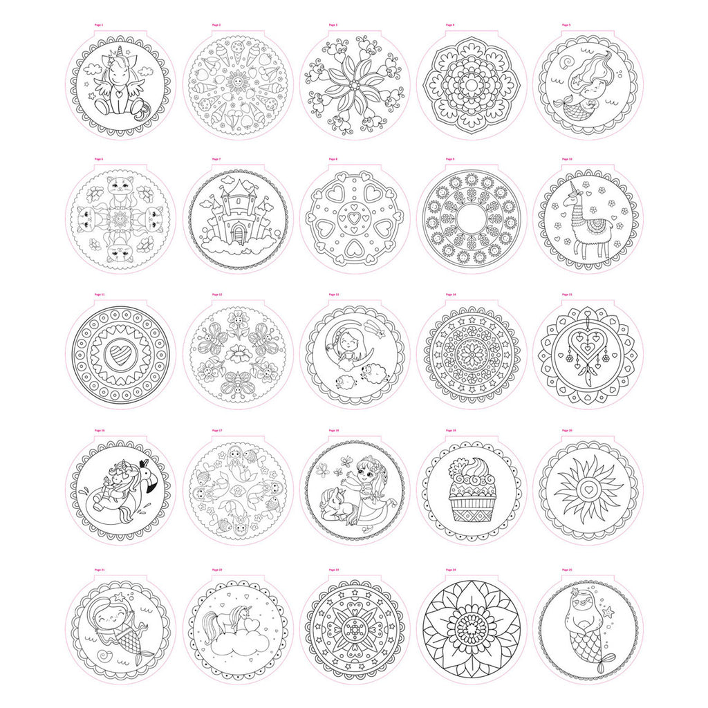 Grafix mandala kleurboek 25blz ø15cm