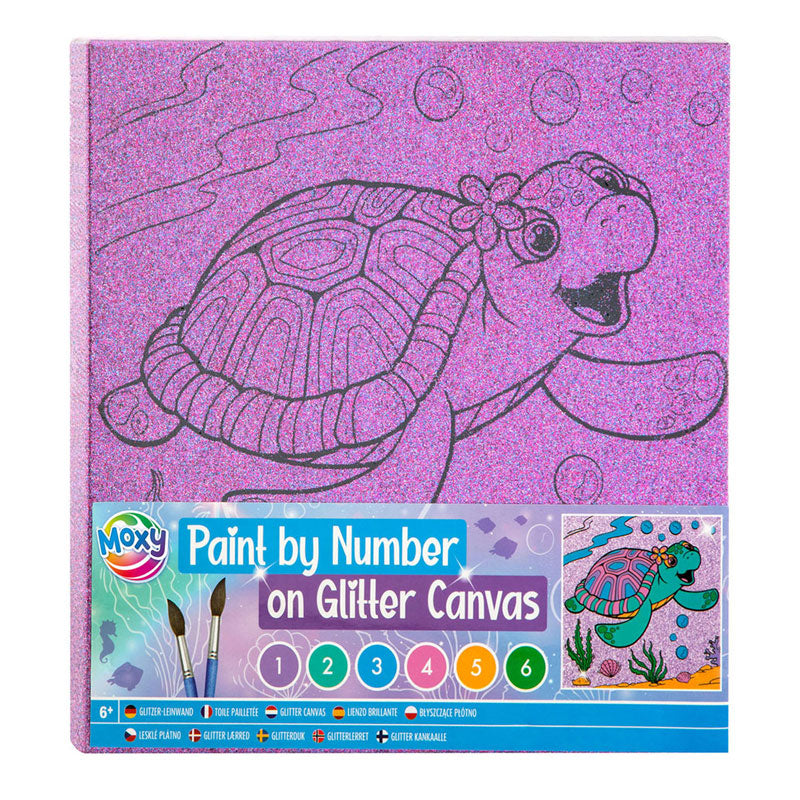 Creative Craft Group - Creative Craft Group Schilderen op nummer glitter canvas 9 delig