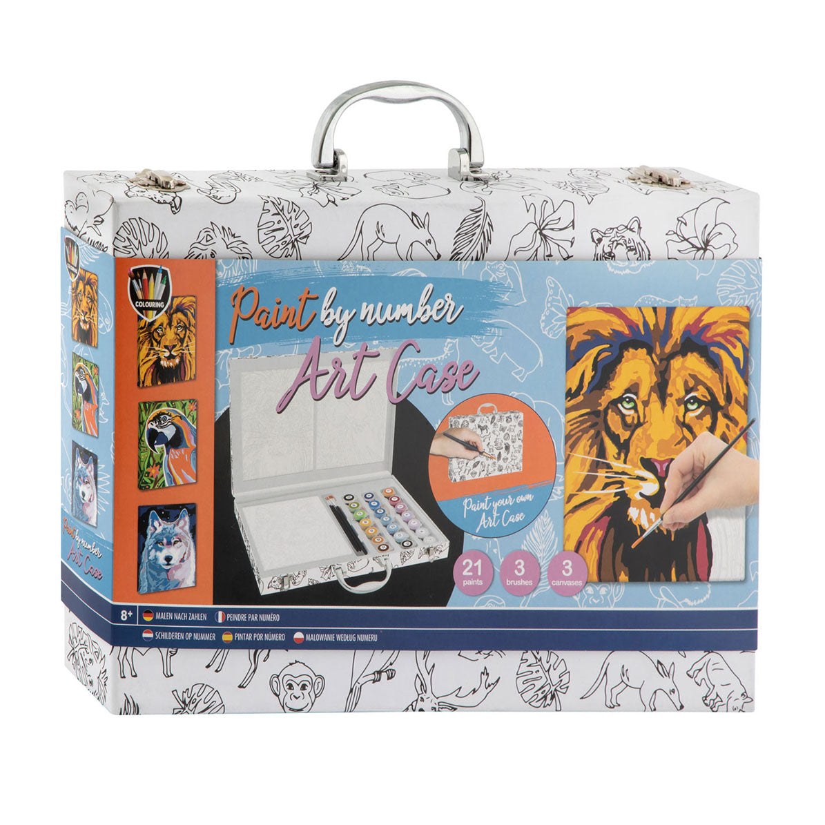 Creative Craft Group - Creative Craft Group Schilderen op nummer dieren kleurkoffer 27dlg.