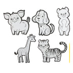 Creative craft group kraskunst stickers - dieren, 6dlg.
