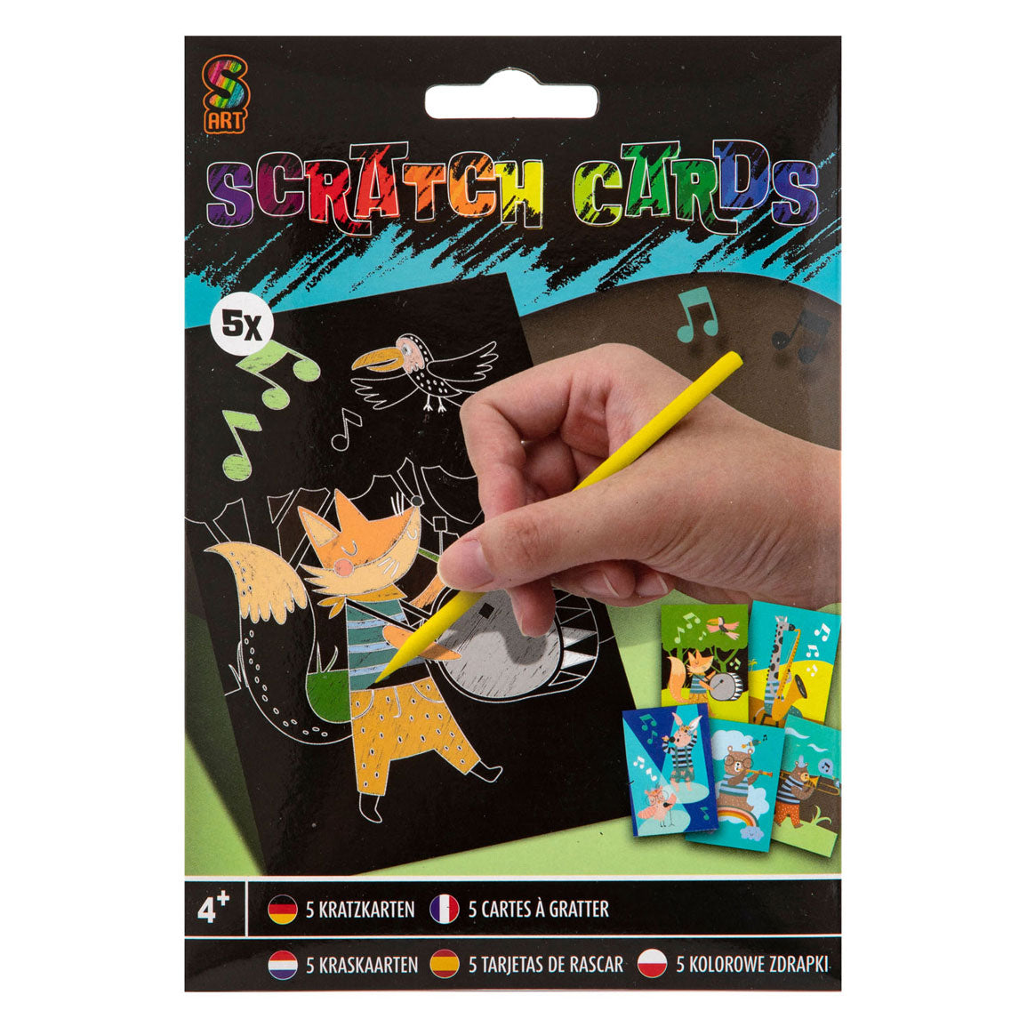 Grafix kras kaartjes 5 stuks 10x15cm