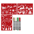 Creative craft group kerst raamsjablonen set met raamstiften