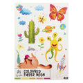 Creative craft group gekleurd papier fluor a4, 40 vellen 5 kleuren
