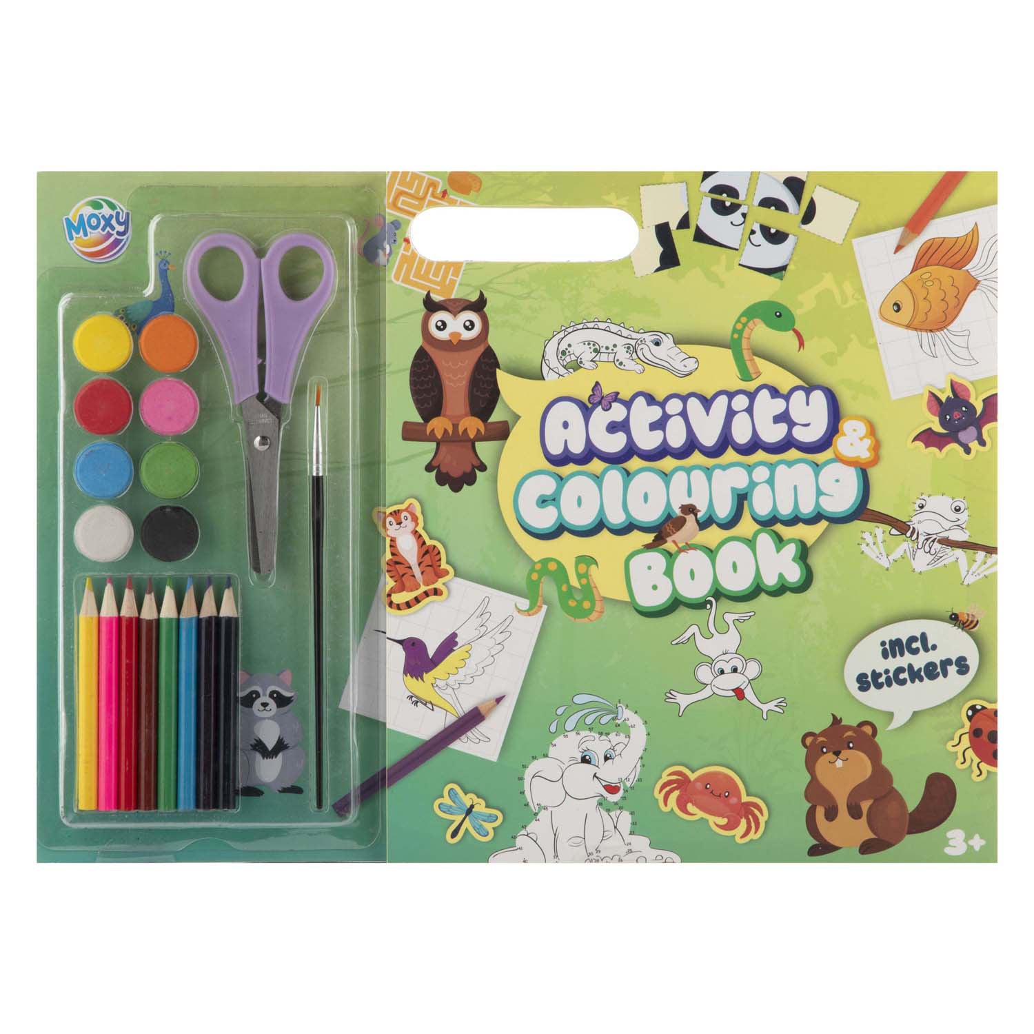 Creative Craft Group - Creative Craft Group Kleur en activiteitenboek dieren - inclusief verf potloden schaar en stickers