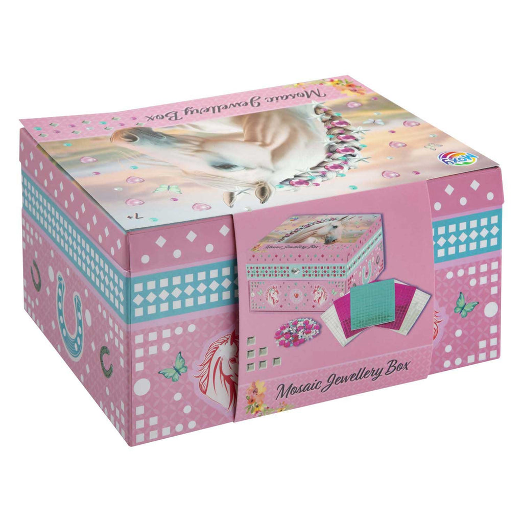 Creative craft group paarden juwelendoos mozaiek versieren