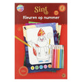 Creative craft group sinterklaas kleuren op nummer met 6 potloden