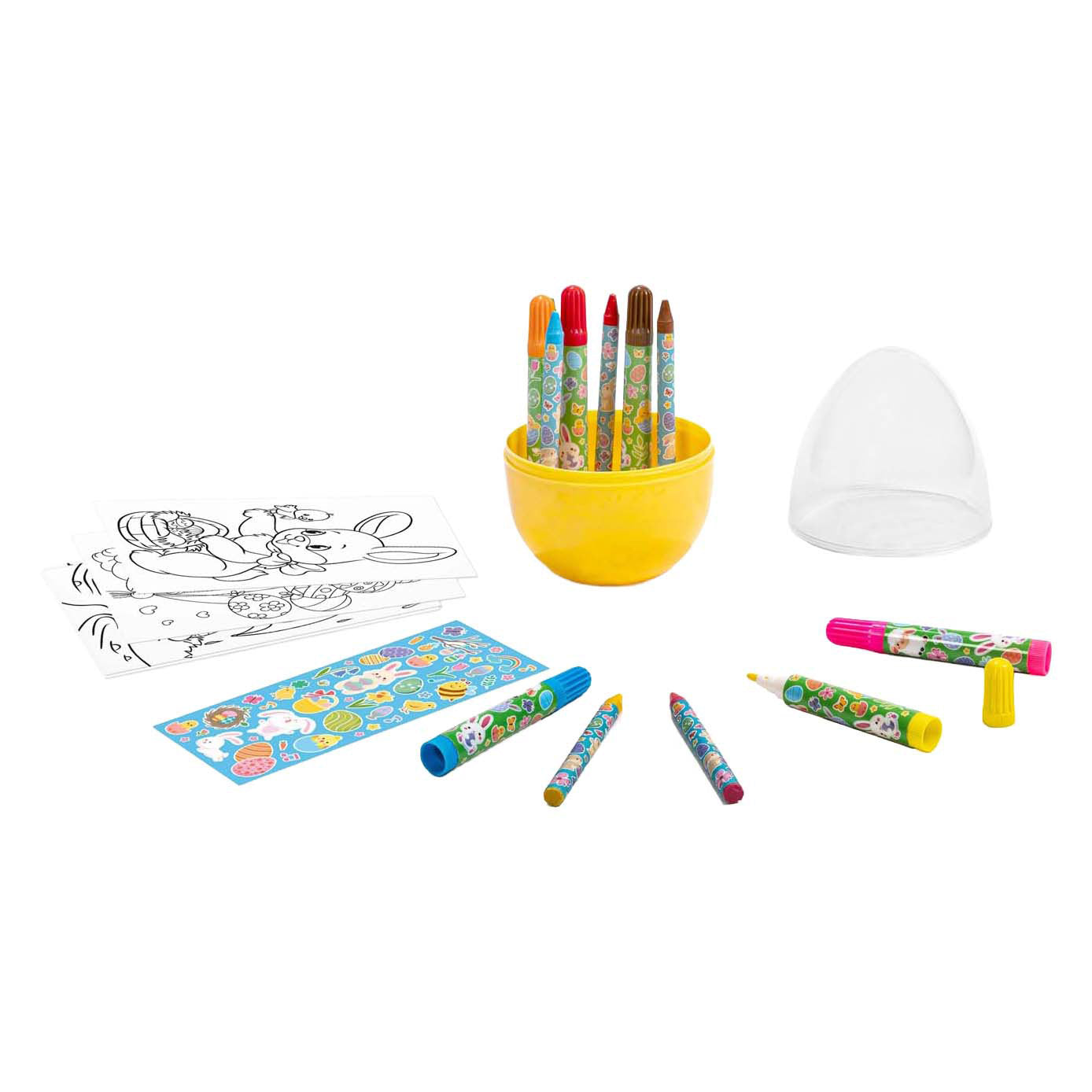 Creative Craft Group - Creative Craft Group Set knutselen met pasen - incl. markers en krijtjes
