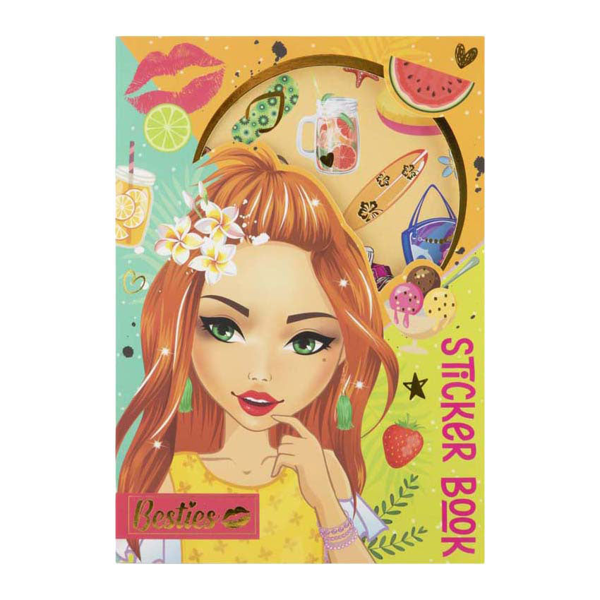 Besties - stickerboek neon a5 8 vel