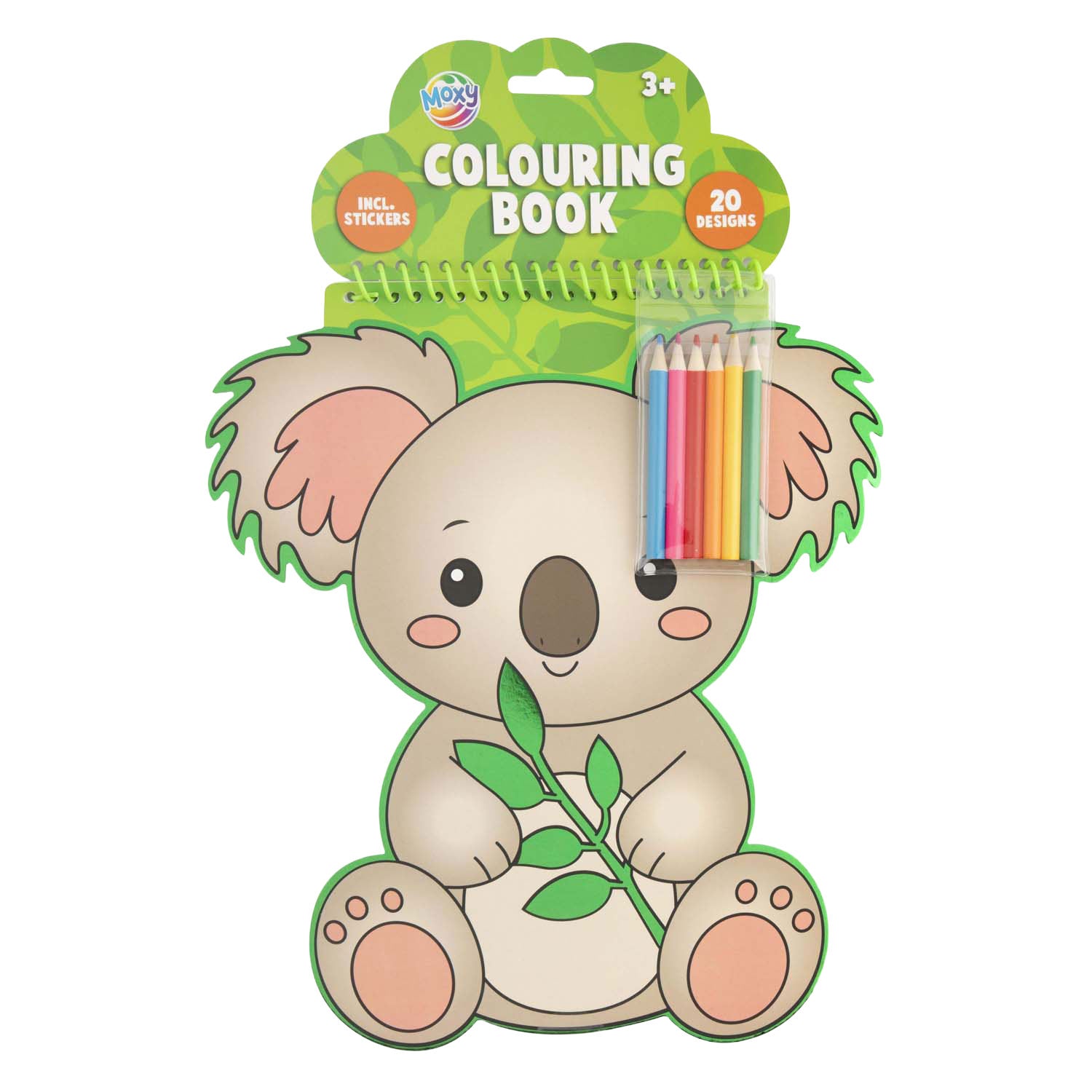 Creative craft group kleurboek in dierenvorm - 20 vellen + 6 potloden