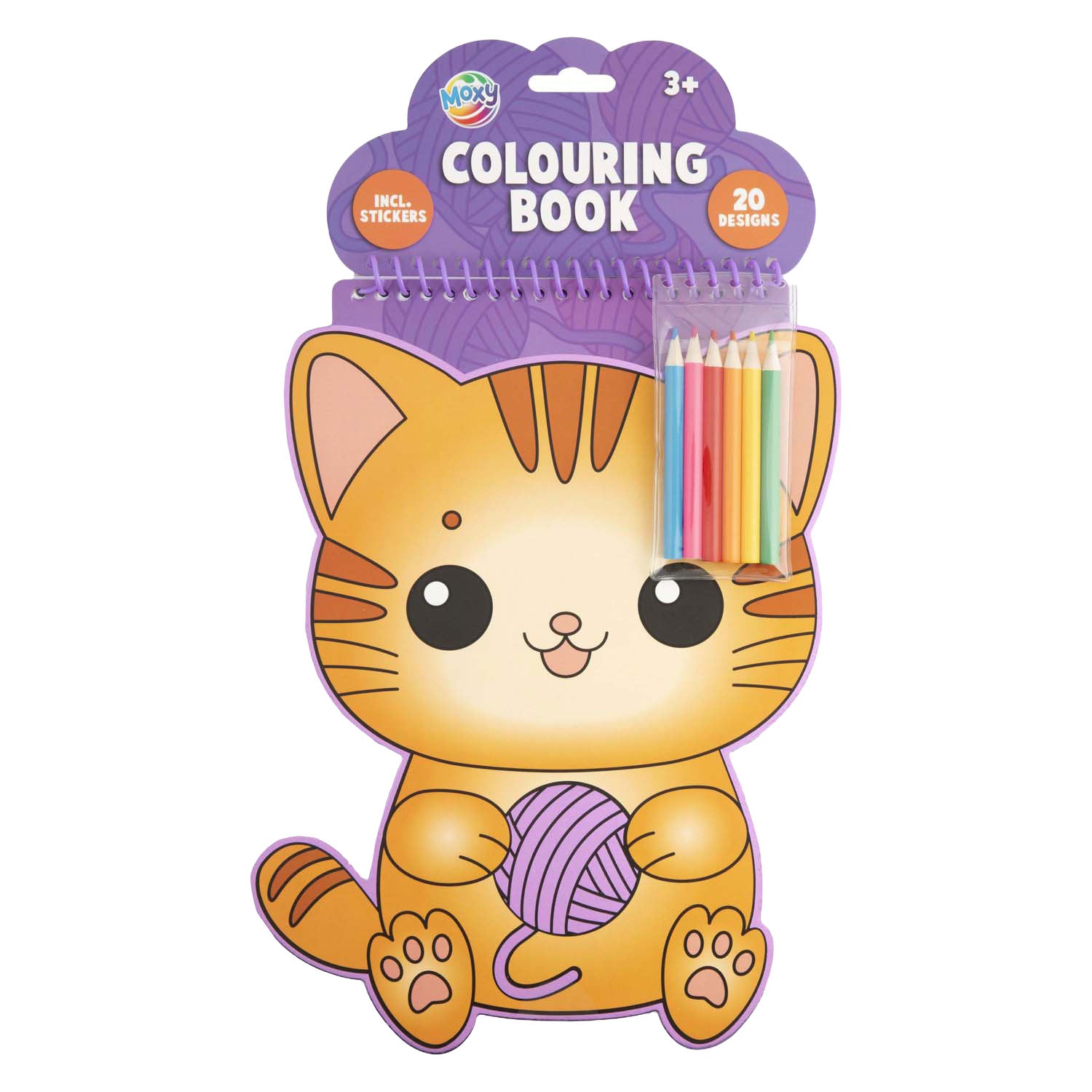 Creative craft group kleurboek in dierenvorm - 20 vellen + 6 potloden