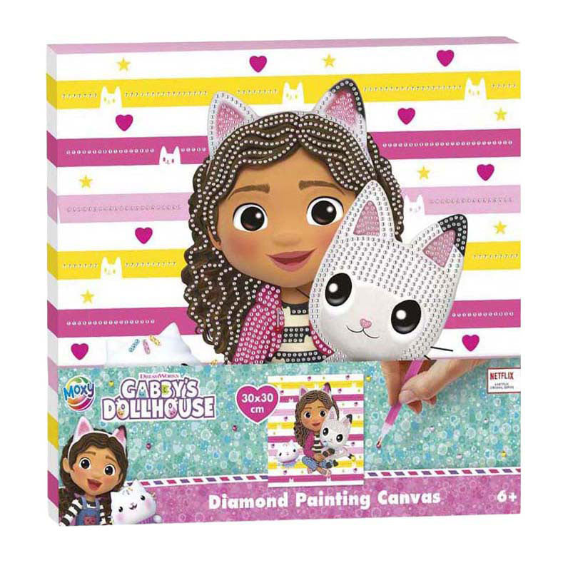 Creative Craft Group - Creative Craft Group Gabby's poppenhuis - diamond painting canvas - 30x30 cm