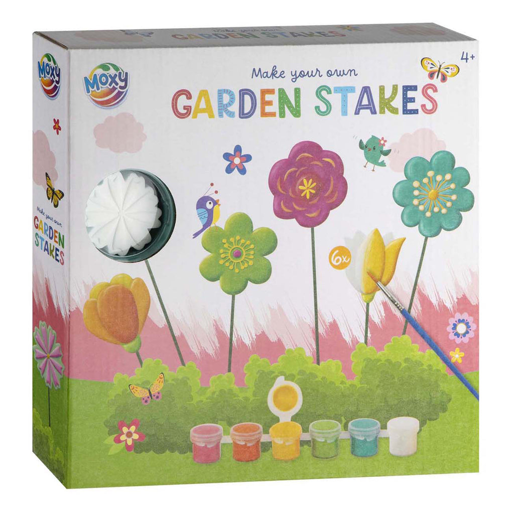 Creative Craft Group - Creative Craft Group Maak-je-eigen tuinprikkers incl. 6 verfkleuren & 1 kwast