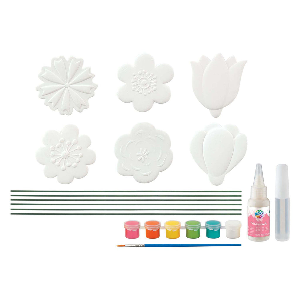 Creative Craft Group - Creative Craft Group Maak-je-eigen tuinprikkers incl. 6 verfkleuren & 1 kwast