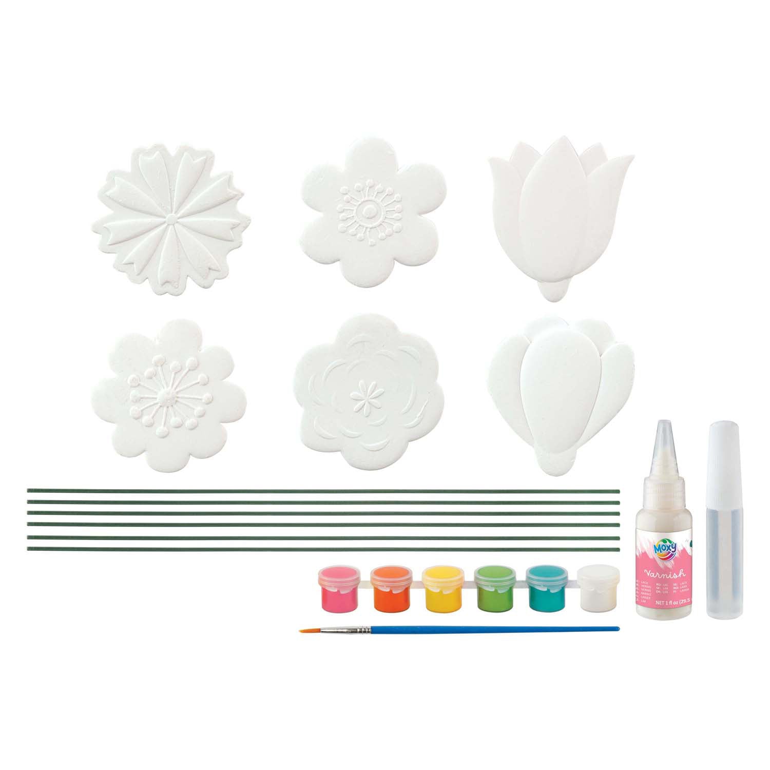 Creative Craft Group - Creative Craft Group Maak-je-eigen tuinprikkers incl. 6 verfkleuren & 1 kwast