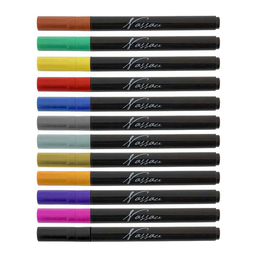 Creative Craft Group - Creative Craft Group Nassau glas- & porseleinmarkers - 12 stuks