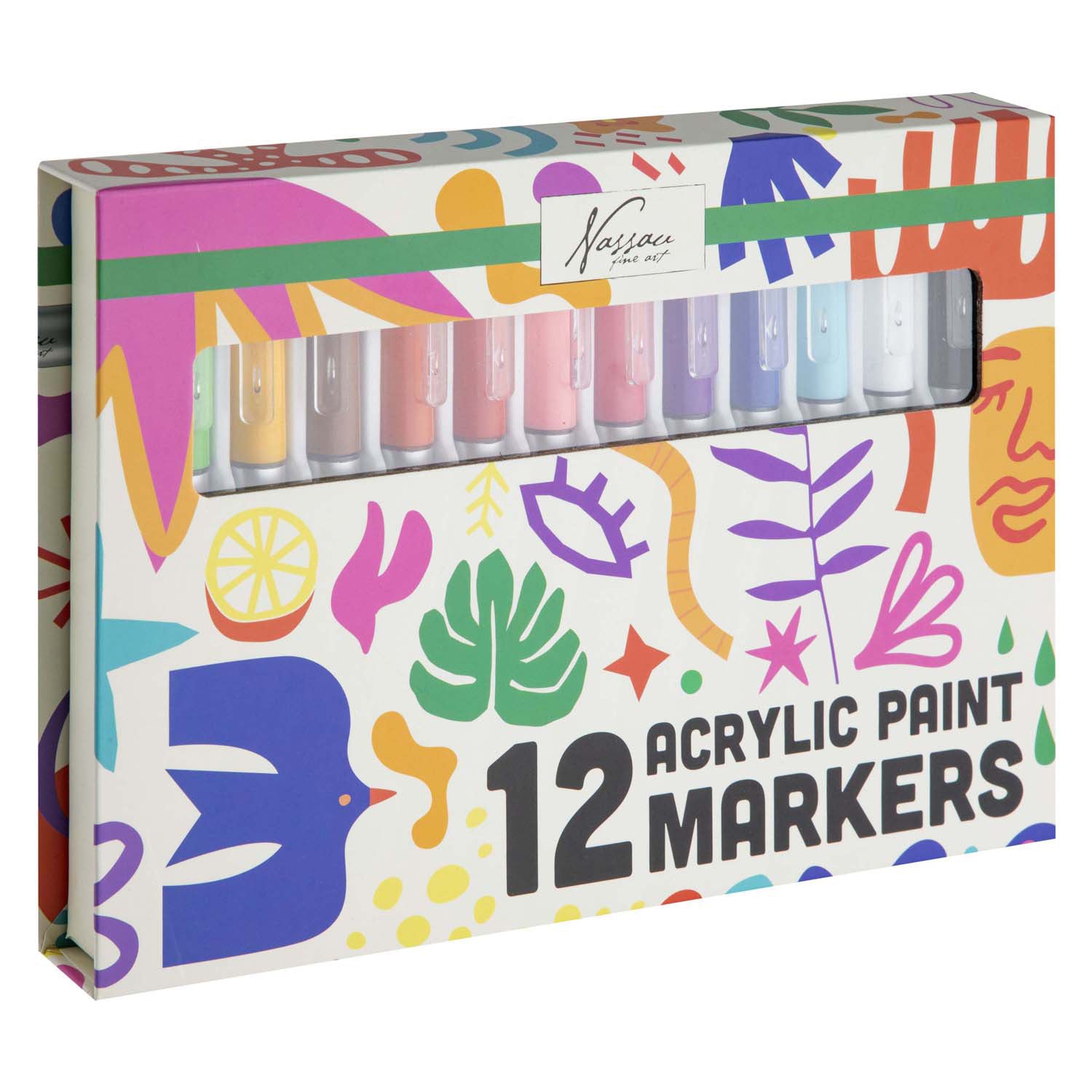 Creative Craft Group - Creative Craft Group Nassau grote acryl verfmarkers - 12 stuks