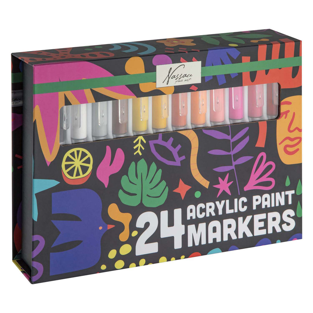 Creative Craft Group - Creative Craft Group Nassau grote acryl verfmarkers - 24 stuks