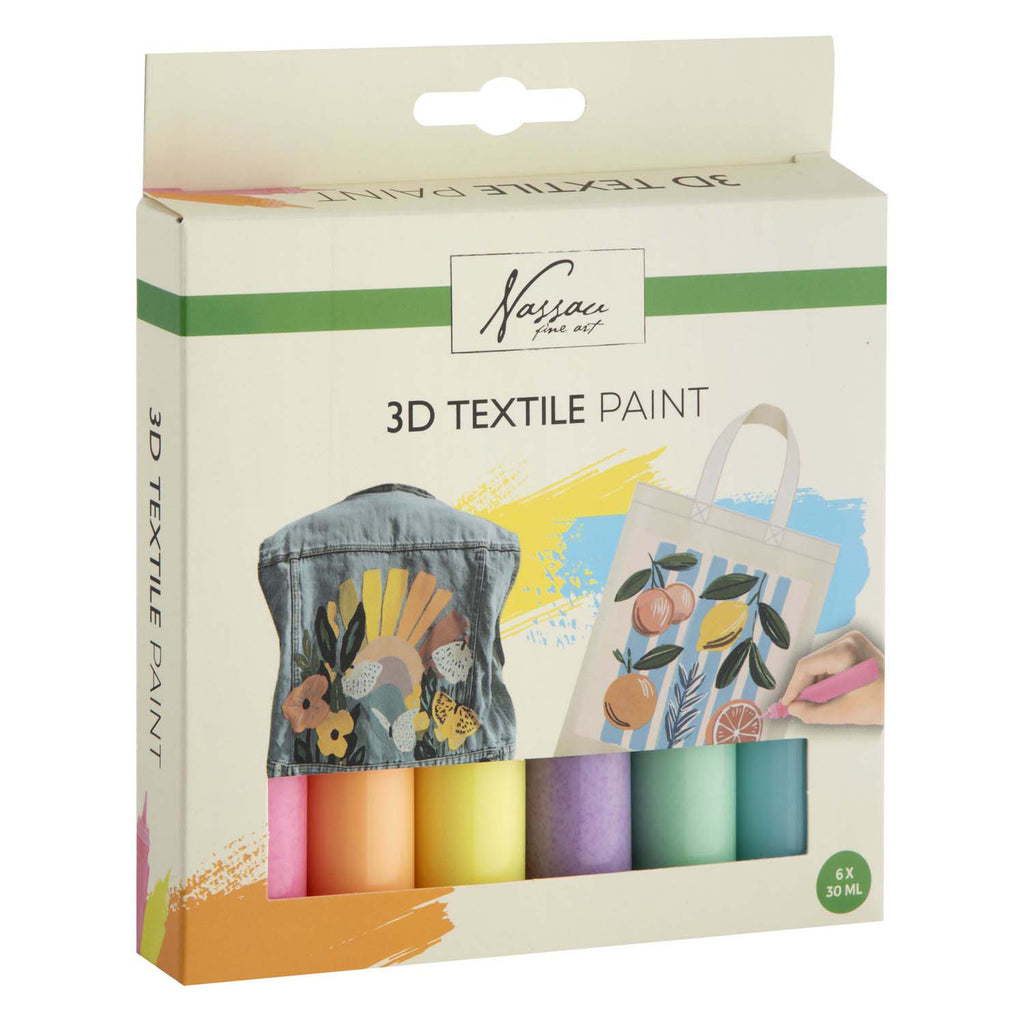 Creative Craft Group - Creative Craft Group Nassau 3d textielverf set - 6 stuks