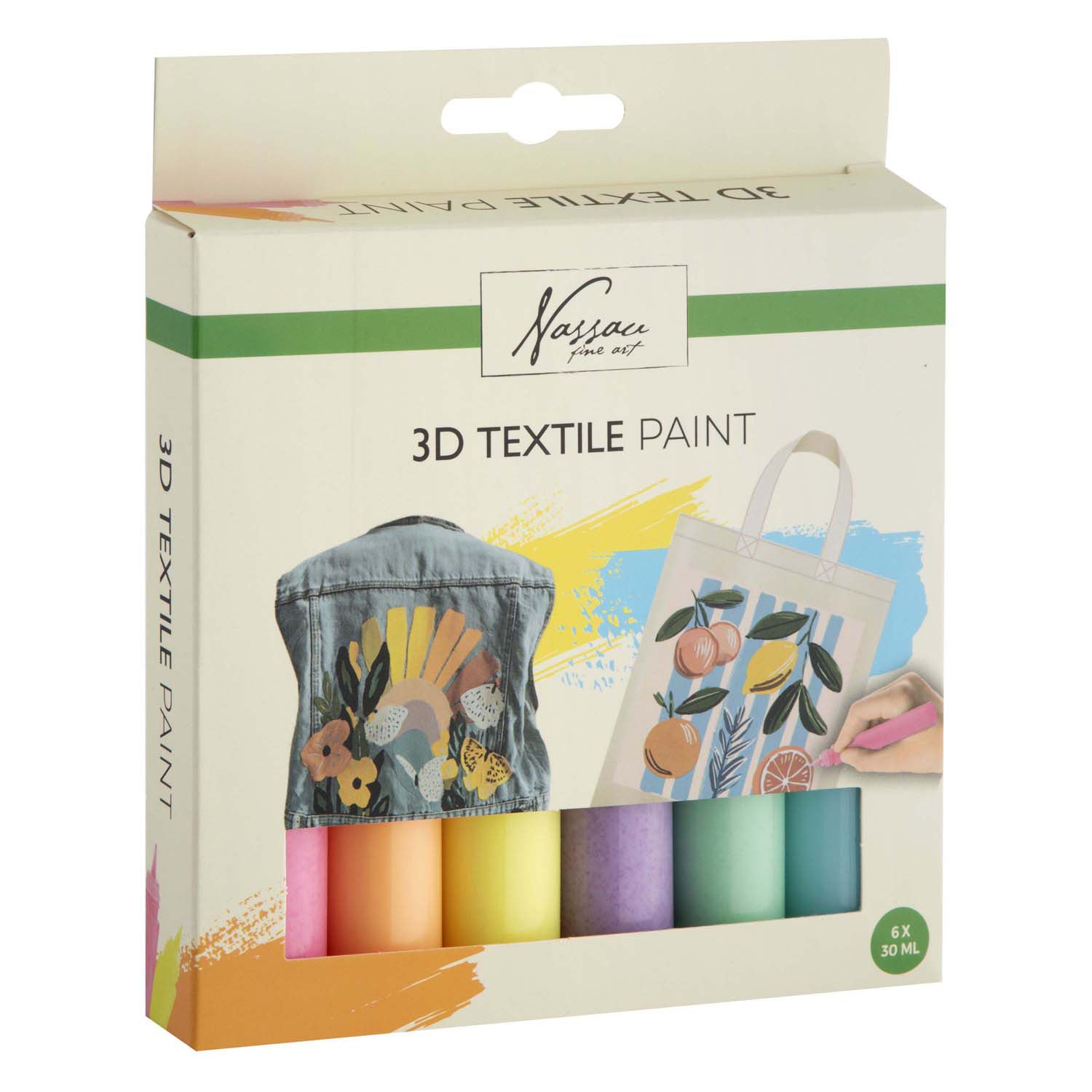 Creative Craft Group - Creative Craft Group Nassau 3d textielverf set - 6 stuks