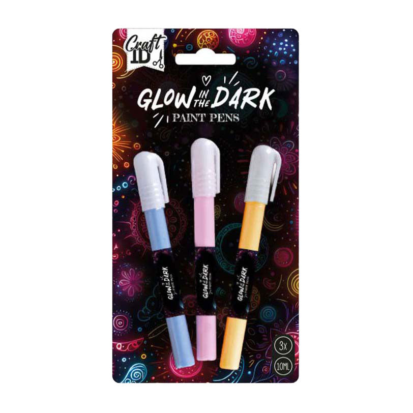 Creative Craft Group - Creative Craft Group Glow in the dark verfpennen - 3st.
