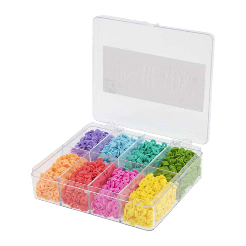 Creative Craft Group - Creative Craft Group Schijfkralen in opbergbox - 8 kleuren