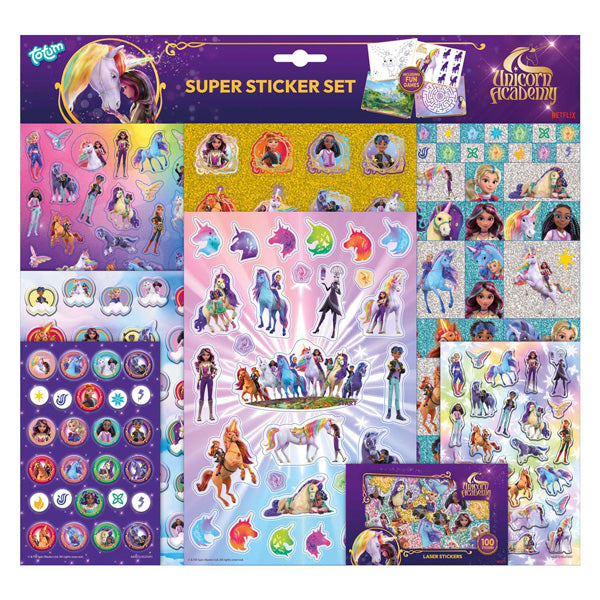 Creative Craft Group - Creative Craft Group Totum unicorn academy super stickerset - 8 vellen