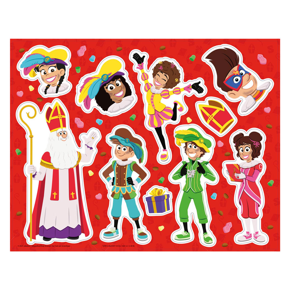 Creative Craft Group - Creative Craft Group Club van sinterklaas herbruikbare raamstickers xl