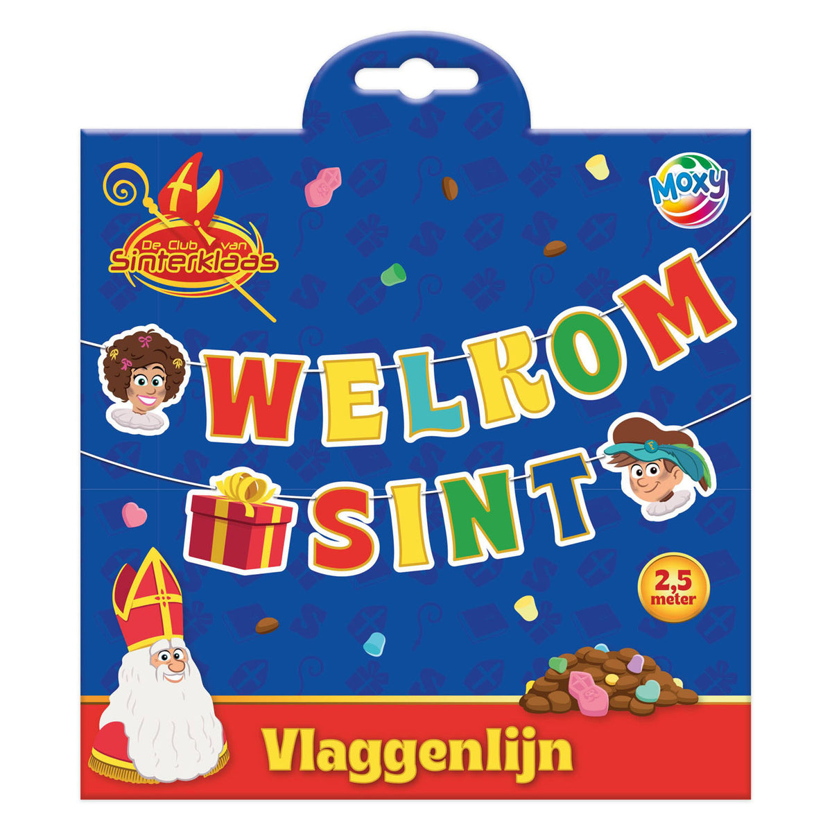 Creative Craft Group - Creative Craft Group Club van sinterklaas vlaggenlijn welkom sinterklaas - 20x20cm