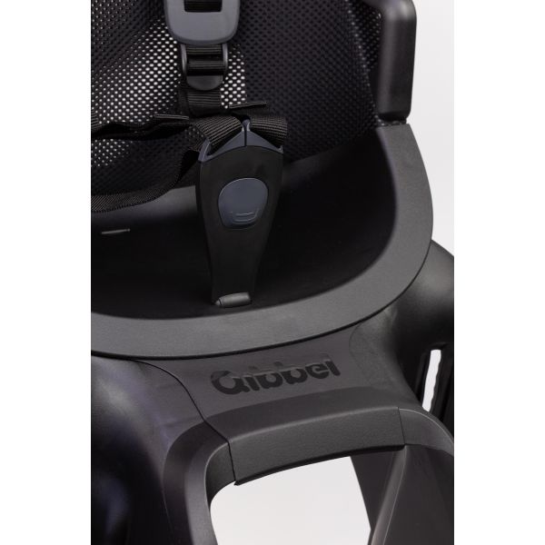 Qibbel - Kinderzitje achter air met dragerbevestiging (cfs) - midnight black