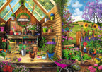 Ravensburger puzzel blik in het tuinhuis