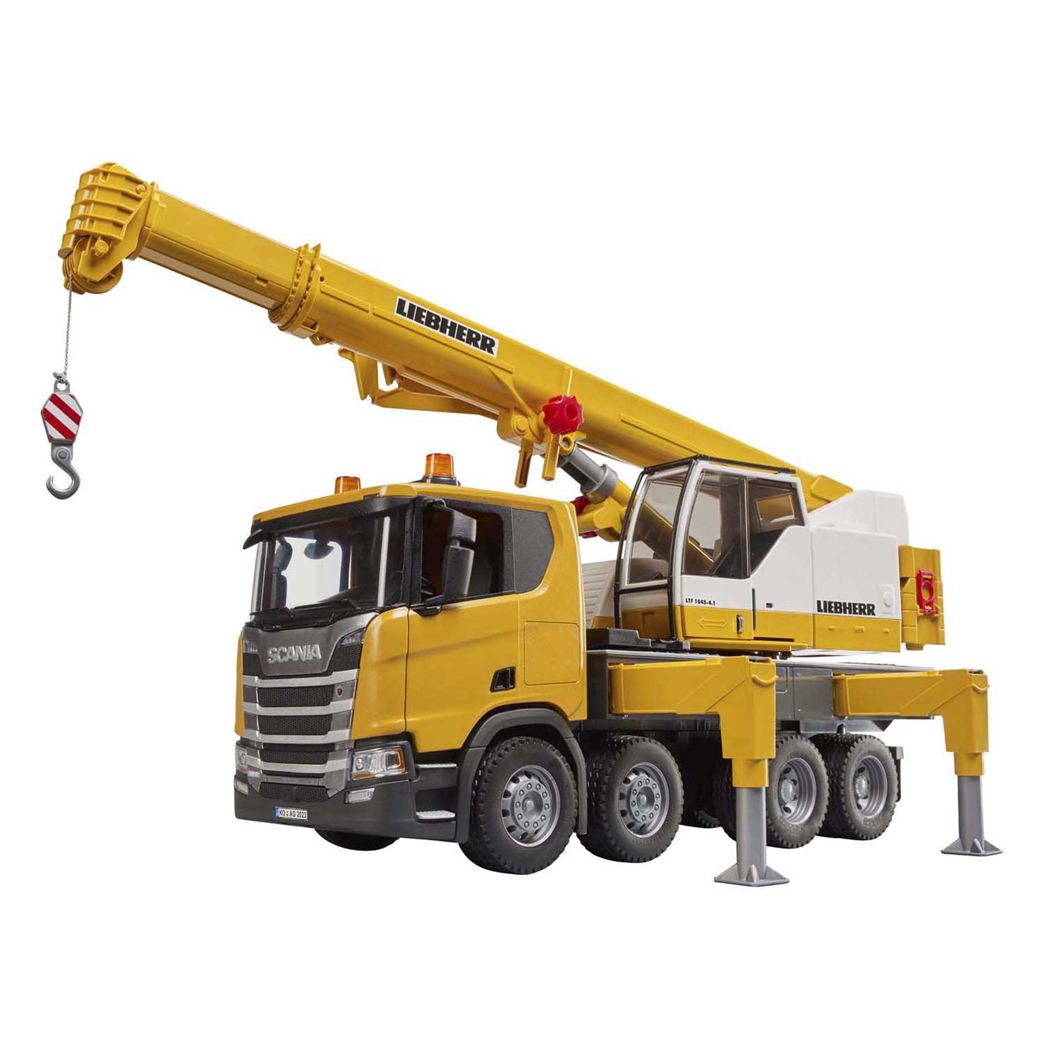 Bruder vrachtwagen scania 560r liebherr kraan met truck