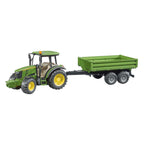 Bruder - Bruder john deere tractor 5115 m met aanhanger 1:16