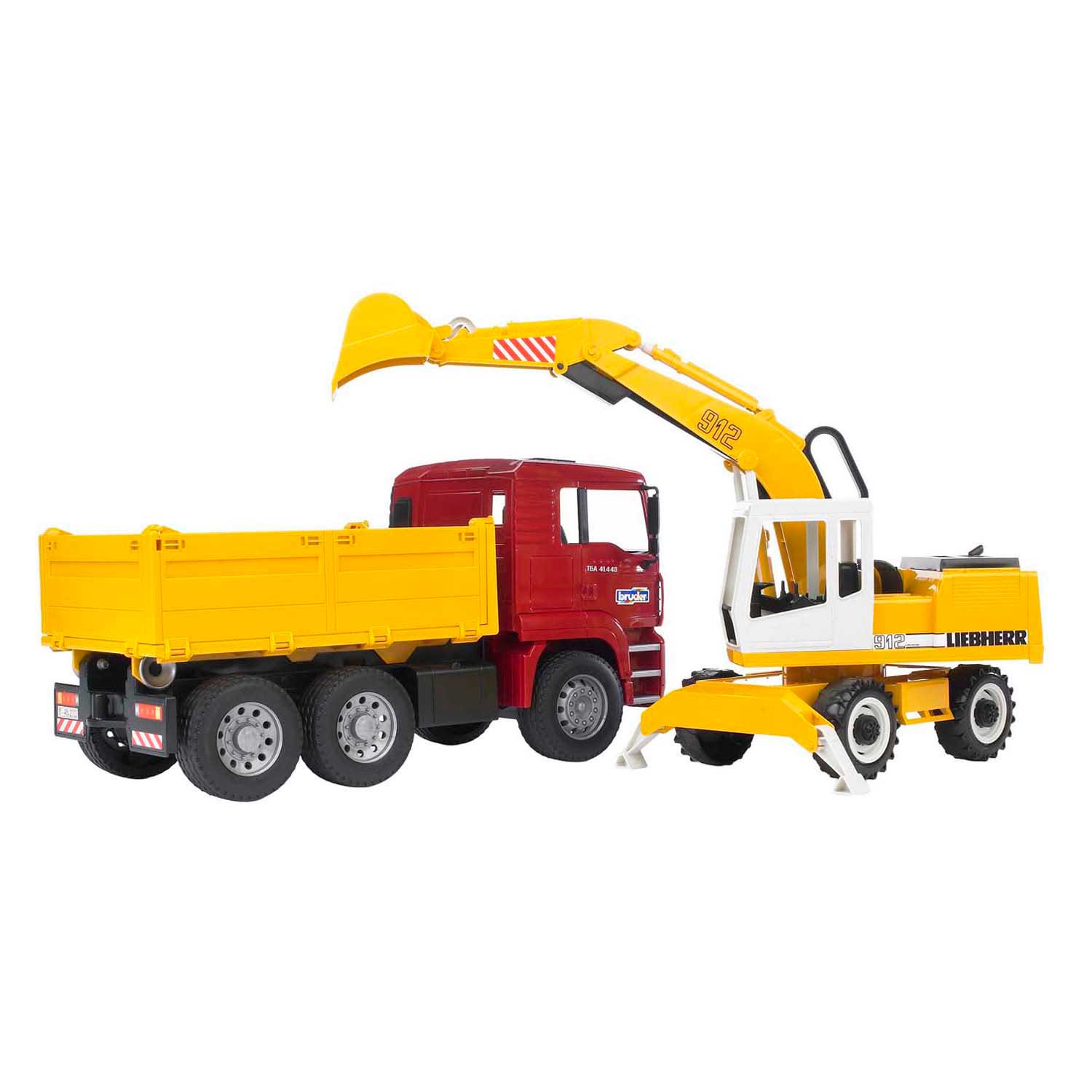 Bruder man tga kiepwagen met kraan