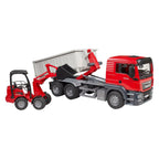 Bruder - Bruder miniatuurauto van de man tgs vrachtwagen met container rood