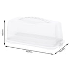 Rotho fresh cakedoos rechthoek 36x16.5x16.5 cm wit transparant