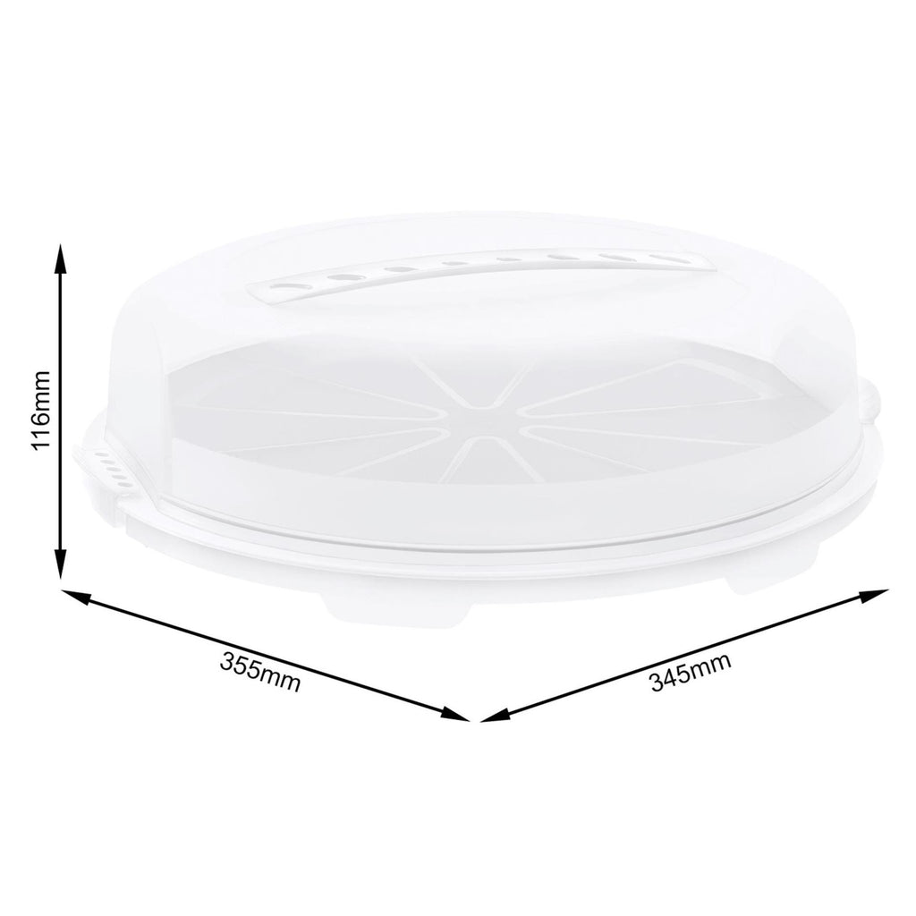 Rotho fresh taartdoos 35.5 cm wit transparant