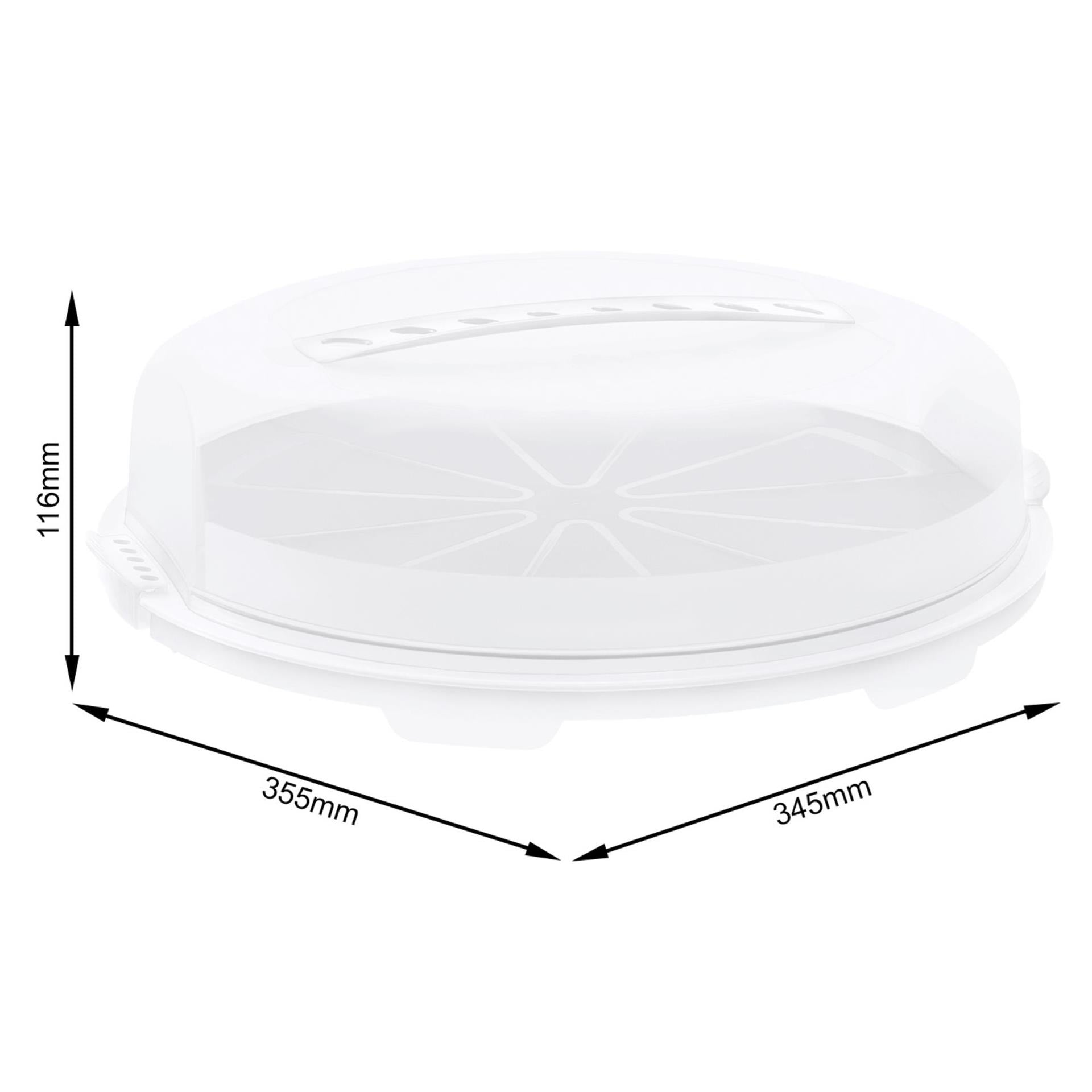 Rotho fresh taartdoos 35.5 cm wit transparant