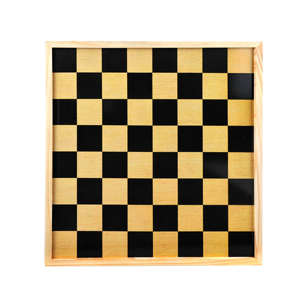 Engelhart tweezijdig schaak- en dambord van hout – groot spelbord 40 x 40 cm – houten bord voor schaakspel dammen – klassiek bordspel –