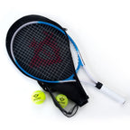 - Tennisracket met Hoes en 2 Ballen - Blauw