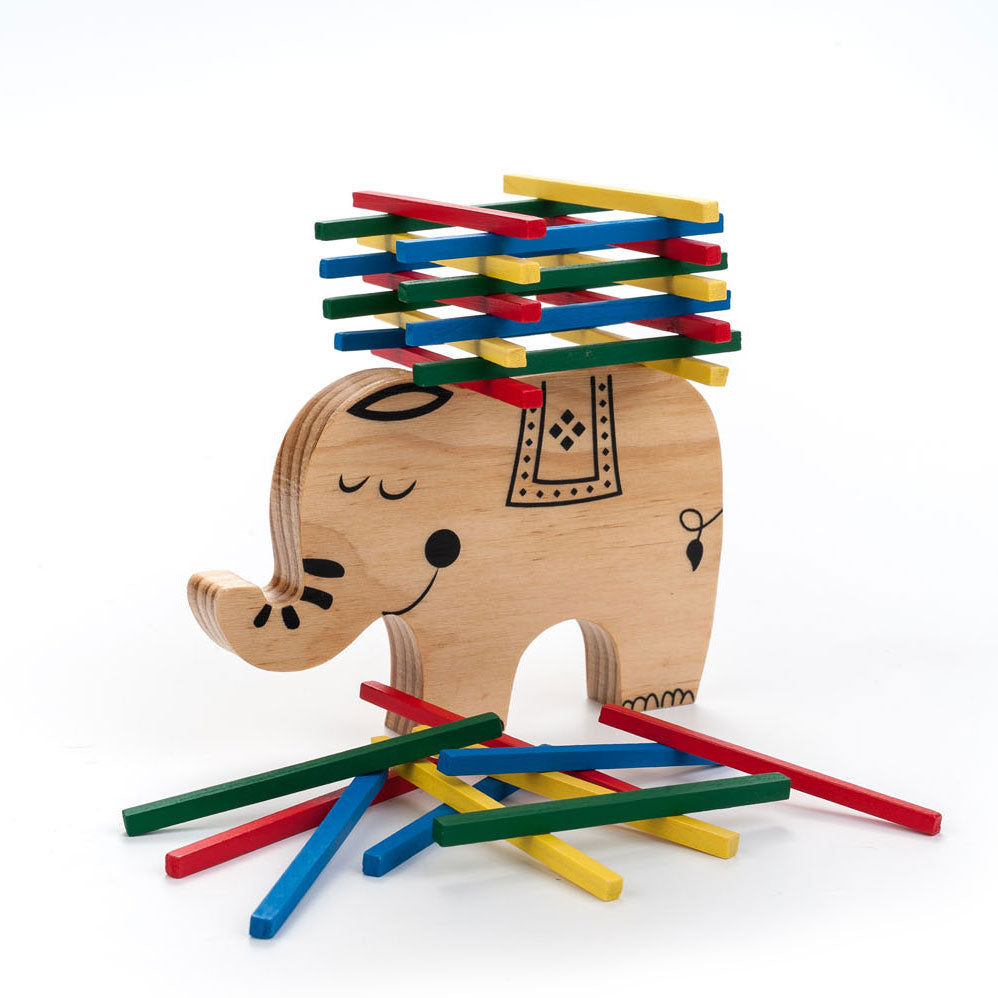 - Houten Balans Spel Olifant