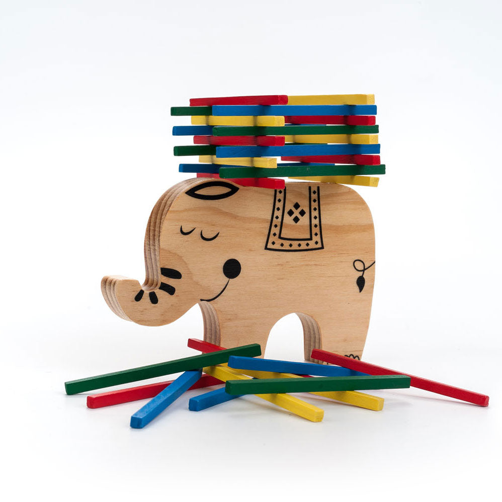- Houten Balans Spel Olifant