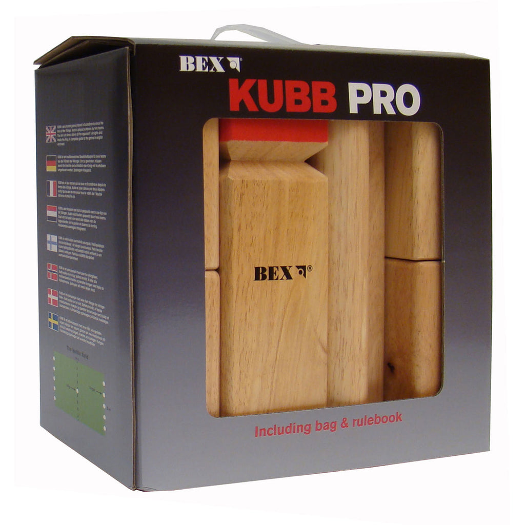 Bex - Bex Kubb pro rubberhout met rode koning