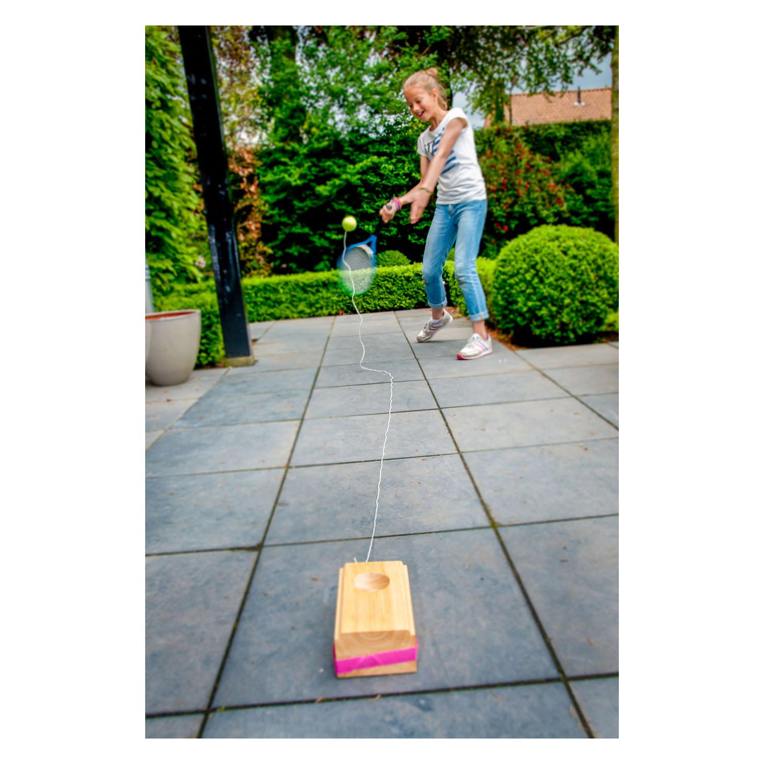 - Tennistrainer Luxe Rubberhout