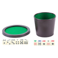 Longfield pokerbeker met deksel – inclusief 2 sets dobbelstenen (16 mm) – dobbelset – klassiek dobbelspel familiespel – engelhart