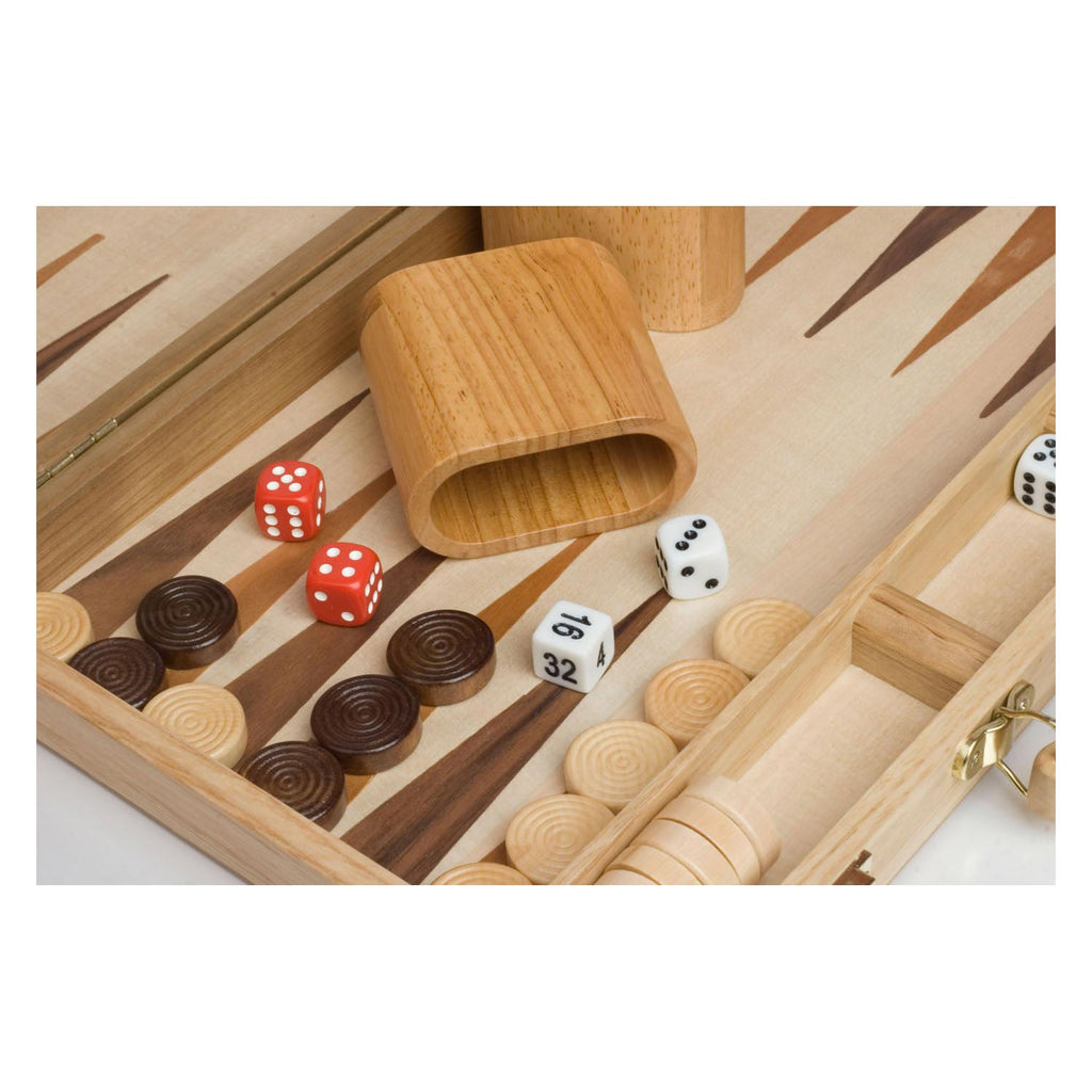Backgammon - Backgammon 15 hout ingelegd