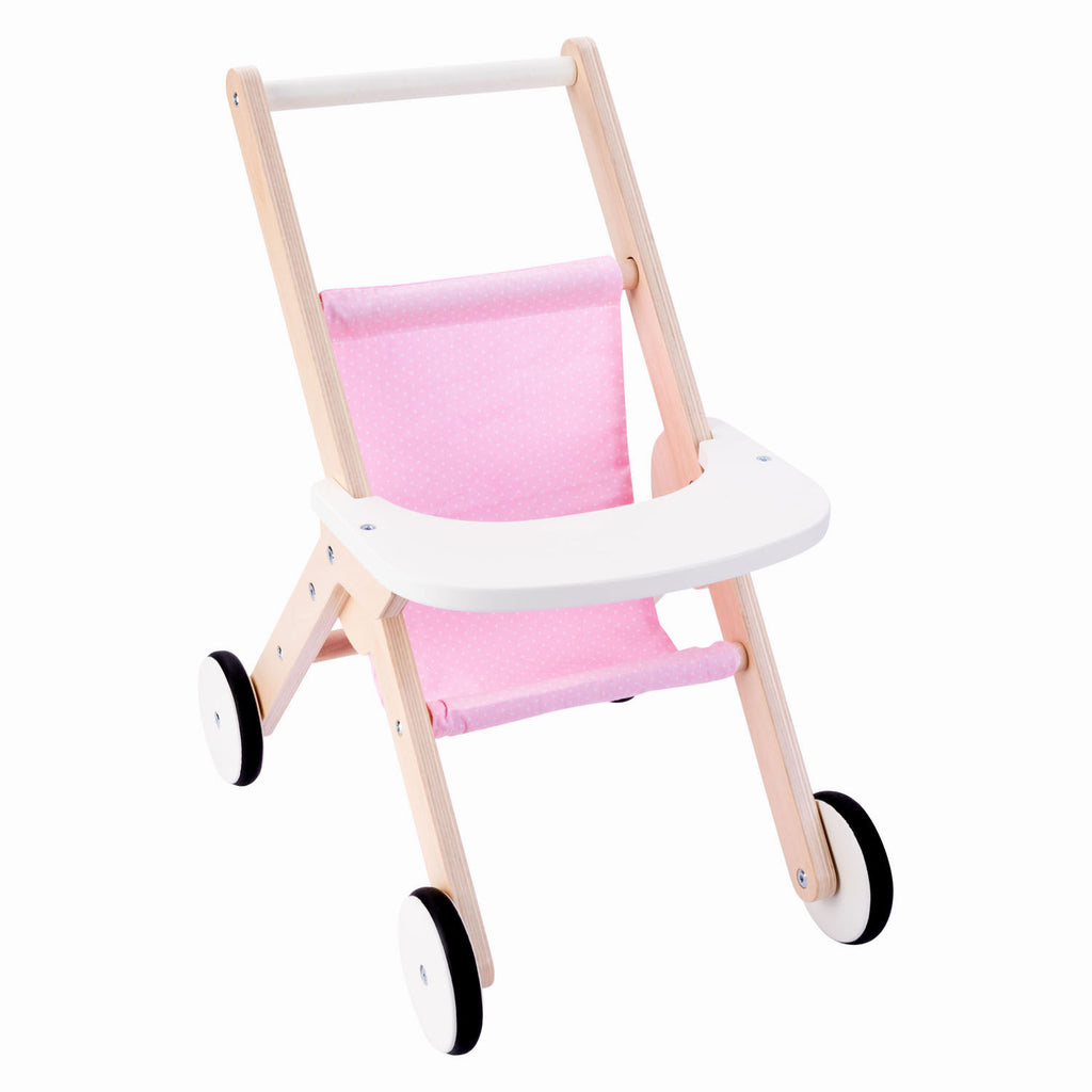Engelhart - Engelhart Houten poppenwandelwagen roze