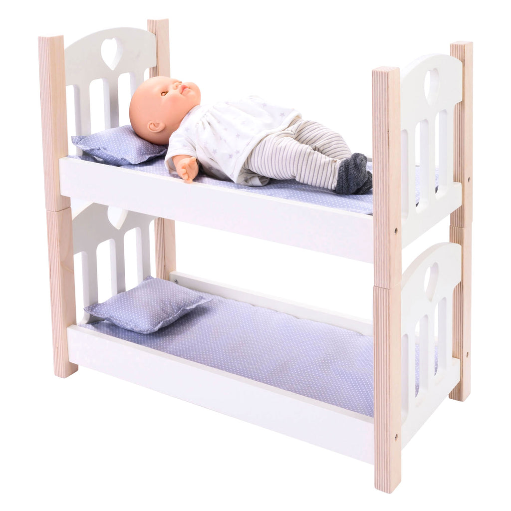 Longfield - Longfield Poppen stapelbed grijs/wit